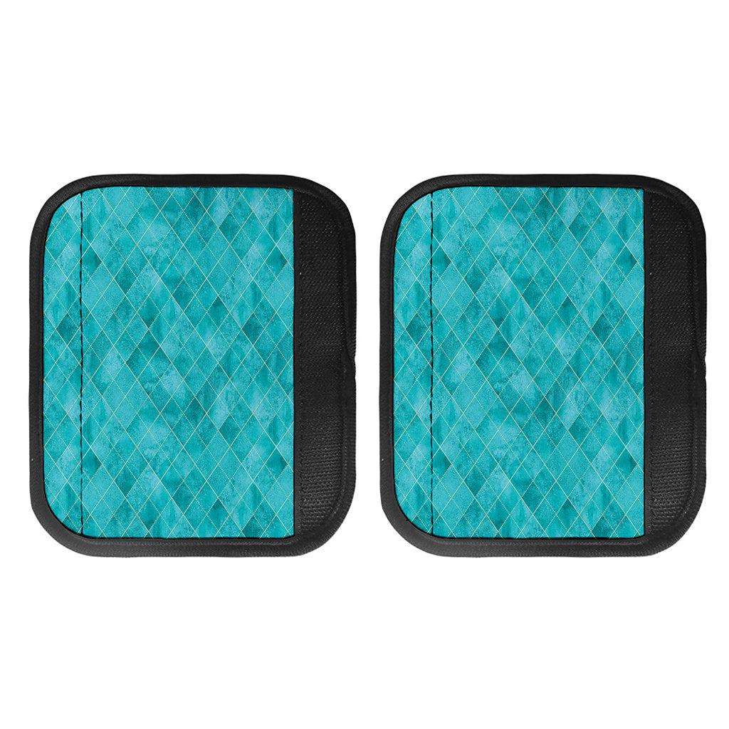Turquoise Argyle Pattern Print Handle Covers