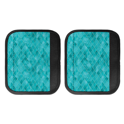 Turquoise Argyle Pattern Print Handle Covers