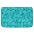 Turquoise Argyle Pattern Print Indoor Door Mat