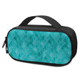 Turquoise Argyle Pattern Print Portable Cooler Travel Case