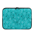 Turquoise Argyle Pattern Print Laptop Sleeve
