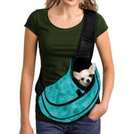 Turquoise Argyle Pattern Print Pet Sling Carrier