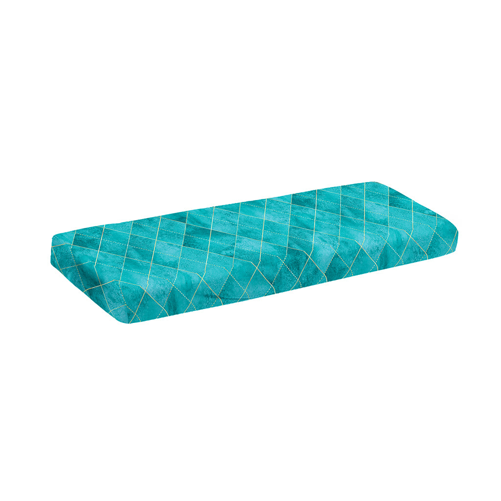 Turquoise Argyle Pattern Print Piano Keyboard Cover