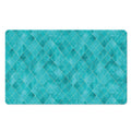 Turquoise Argyle Pattern Print Polyester Doormat