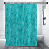 Turquoise Argyle Pattern Print Premium Shower Curtain