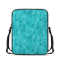 Turquoise Argyle Pattern Print Rectangular Crossbody Bag