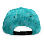 Turquoise Argyle Pattern Print Snapback Cap