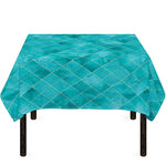 Turquoise Argyle Pattern Print Tablecloth