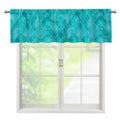 Turquoise Argyle Pattern Print Window Valance