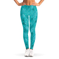 Turquoise Argyle Pattern Print Women's Leggings