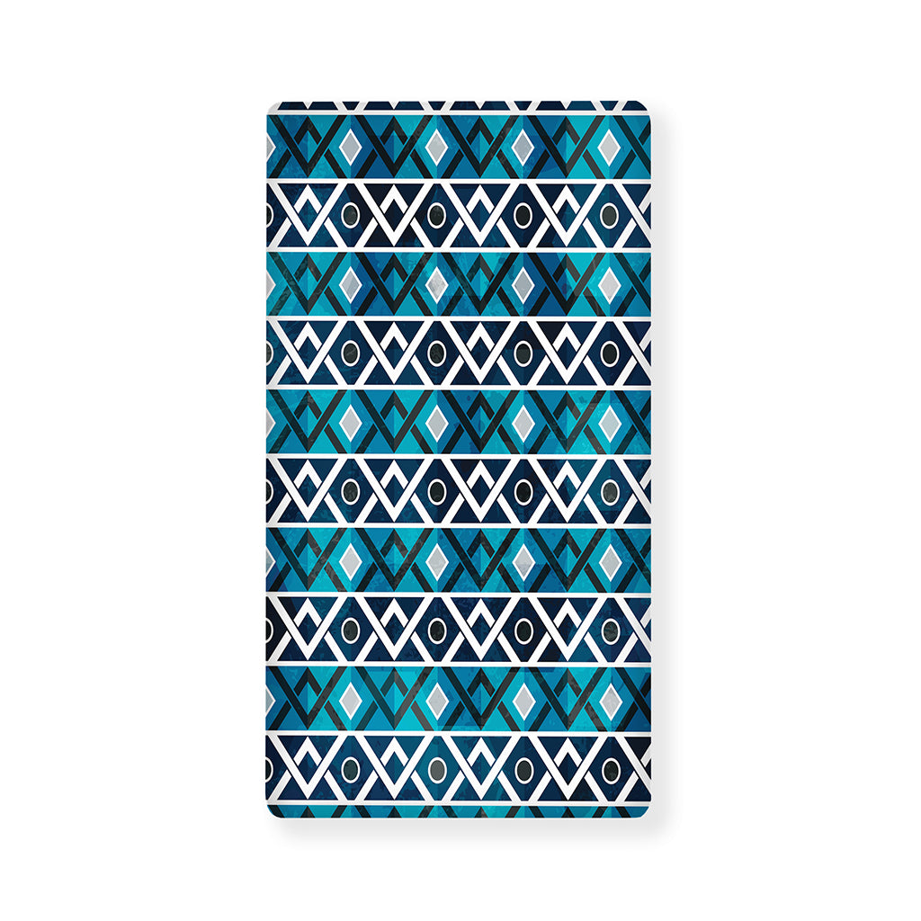 Turquoise Aztec Geometric Pattern Print Baby Crib Sheet