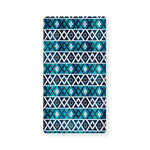 Turquoise Aztec Geometric Pattern Print Baby Crib Sheet