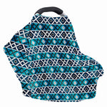 Turquoise Aztec Geometric Pattern Print Baby Seat Cover