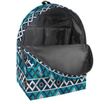 Turquoise Aztec Geometric Pattern Print Backpack