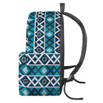 Turquoise Aztec Geometric Pattern Print Backpack
