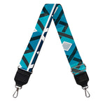 Turquoise Aztec Geometric Pattern Print Bag Strap