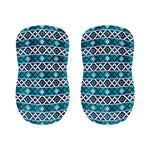 Turquoise Aztec Geometric Pattern Print Bar Stool Covers
