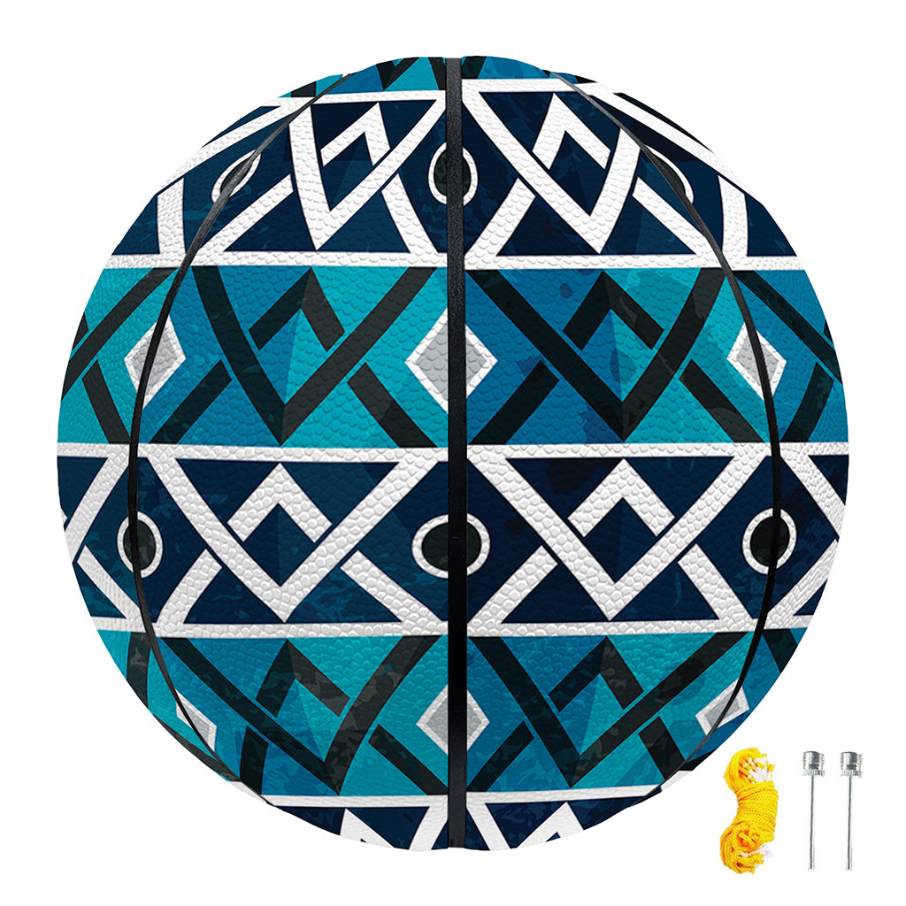 Turquoise Aztec Geometric Pattern Print Basketball