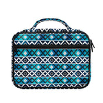 Turquoise Aztec Geometric Pattern Print Briefcase Bible Bag