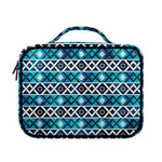 Turquoise Aztec Geometric Pattern Print Briefcase Bible Bag