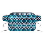 Turquoise Aztec Geometric Pattern Print Car Windshield Snow Cover