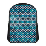 Turquoise Aztec Geometric Pattern Print Casual Backpack