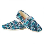 Turquoise Aztec Geometric Pattern Print Casual Shoes