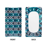 Turquoise Aztec Geometric Pattern Print Changing Pad Cover