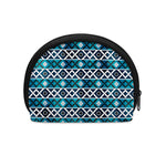 Turquoise Aztec Geometric Pattern Print Coin Purse