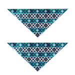 Turquoise Aztec Geometric Pattern Print Dog Bandana