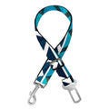 Turquoise Aztec Geometric Pattern Print Dog Seat Belt