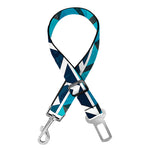 Turquoise Aztec Geometric Pattern Print Dog Seat Belt
