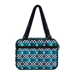Turquoise Aztec Geometric Pattern Print Double Strap Bible Bag