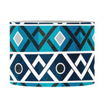 Turquoise Aztec Geometric Pattern Print Drum Lamp Shade