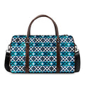Turquoise Aztec Geometric Pattern Print Duffel Bag