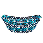Turquoise Aztec Geometric Pattern Print Fanny Pack