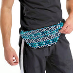 Turquoise Aztec Geometric Pattern Print Fanny Pack