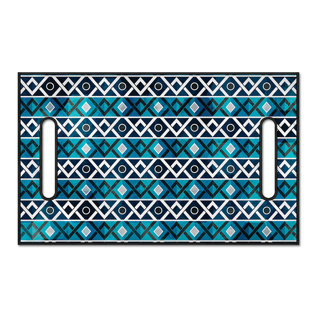 Turquoise Aztec Geometric Pattern Print Golf Cart Seat Cover