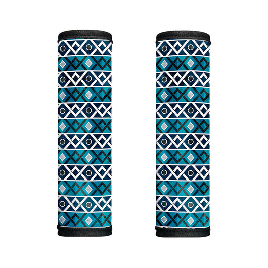 Turquoise Aztec Geometric Pattern Print Handle Covers