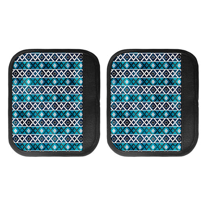 Turquoise Aztec Geometric Pattern Print Handle Covers