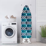 Turquoise Aztec Geometric Pattern Print Ironing Board Cover