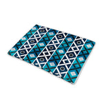 Turquoise Aztec Geometric Pattern Print Pet Cooling Mat Cover