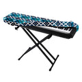 Turquoise Aztec Geometric Pattern Print Piano Keyboard Cover