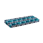 Turquoise Aztec Geometric Pattern Print Piano Keyboard Cover