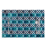 Turquoise Aztec Geometric Pattern Print Placemat