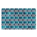 Turquoise Aztec Geometric Pattern Print Polyester Doormat
