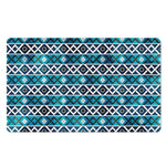 Turquoise Aztec Geometric Pattern Print Polyester Doormat
