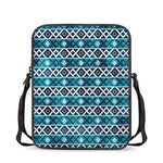 Turquoise Aztec Geometric Pattern Print Rectangular Crossbody Bag