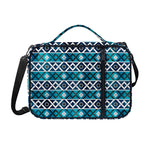 Turquoise Aztec Geometric Pattern Print Shoulder Strap Bible Bag