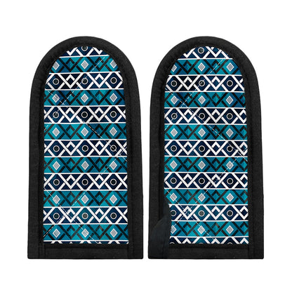 Turquoise Aztec Geometric Pattern Print Skillet Handle Cover